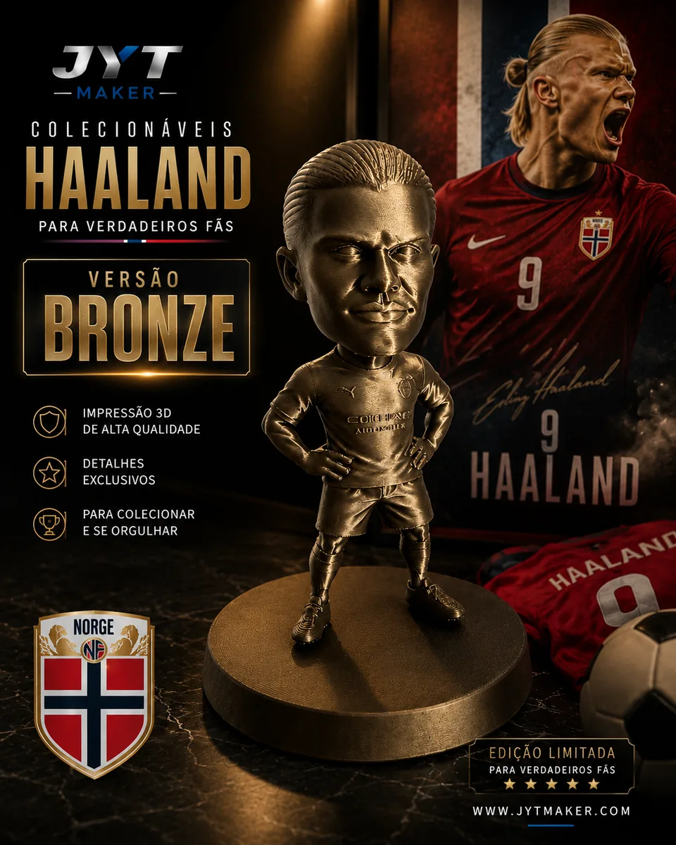 Estatueta 3D Haaland – Versão Bronze